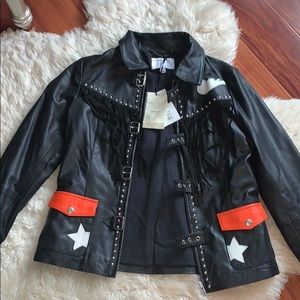 Studded fringe jacket